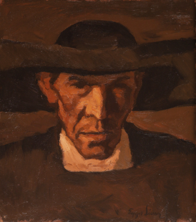 Albin Egger-Lienz, Kopf eines Sarners, 1920 Albin Egger-Lienz, Kopf eines Sarners, 1920