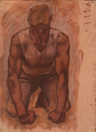 Albin Egger-Lienz, Studie zu „Der Mensch“, um 1914 Albin Egger-Lienz, Studie zu „Der Mensch“, um 1914